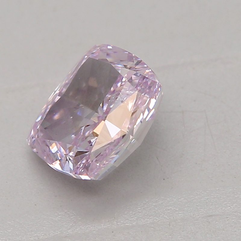 0.5 carat fancy light pinkish purple cushion diamond certified by GIA