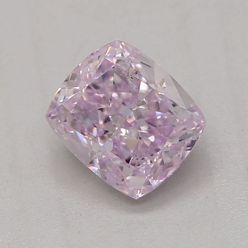 0.5 carat fancy light pinkish purple cushion diamond certified by GIA