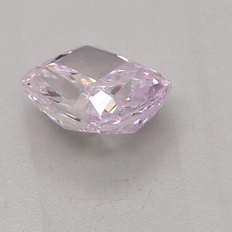 0.5 carat fancy light pinkish purple cushion diamond certified by GIA