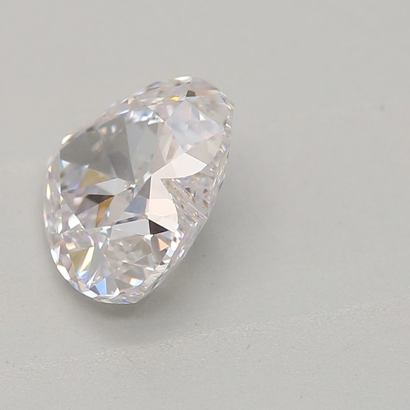 0.8 carat faint pink heart diamond certified by GIA