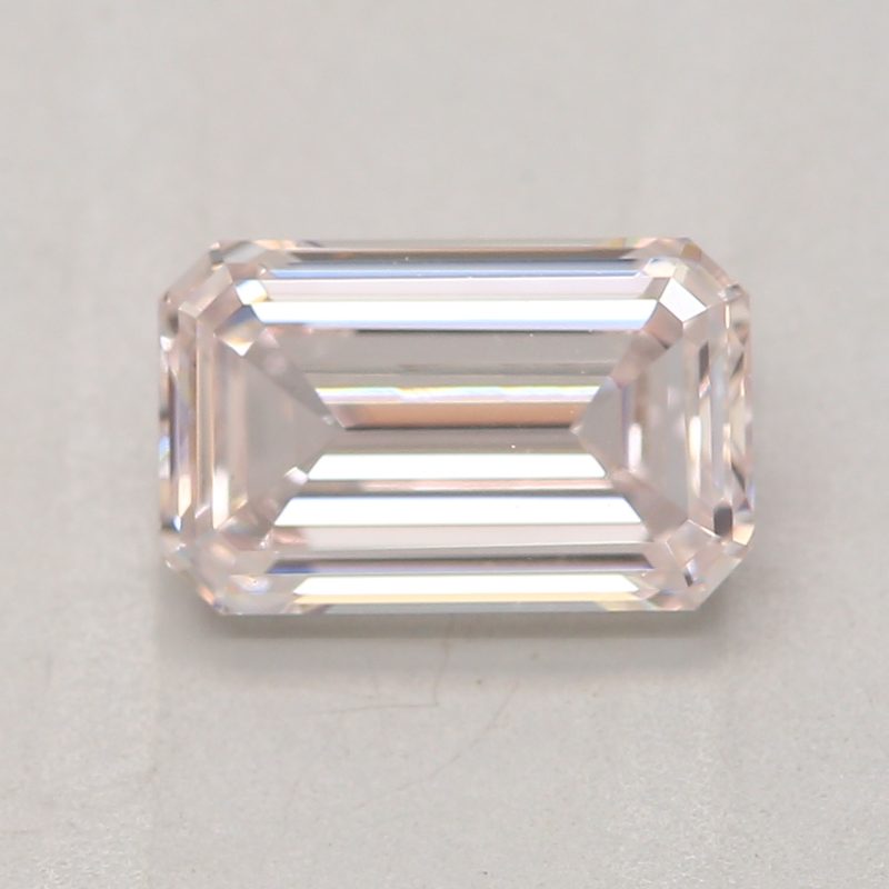 0.71 carat very light pink emerald diamond certified by GIA