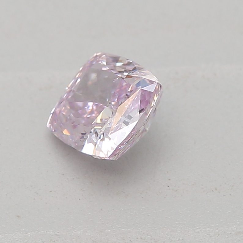0.23 carat fancy pink-purple cushion diamond certified by GIA