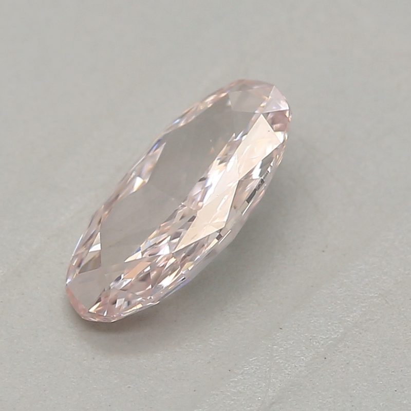 0.31 carat light pink oval diamond certified by GIA