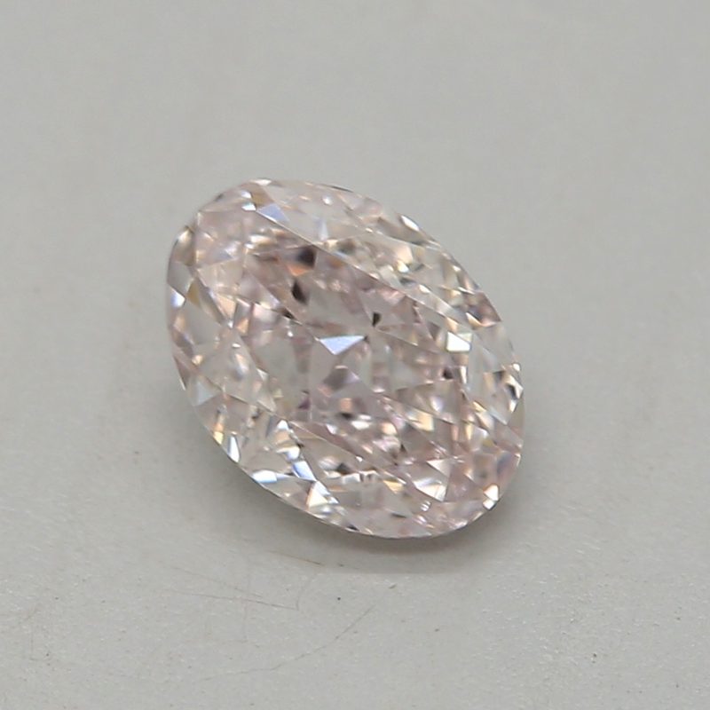 0.36 carat very light pink oval diamond certified by GIA