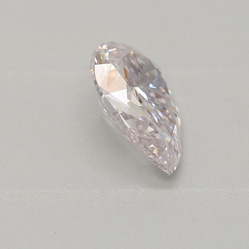 0.5 carat faint pink pear diamond certified by GIA