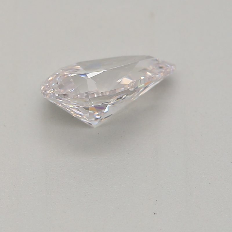 0.5 carat faint pink pear diamond certified by GIA