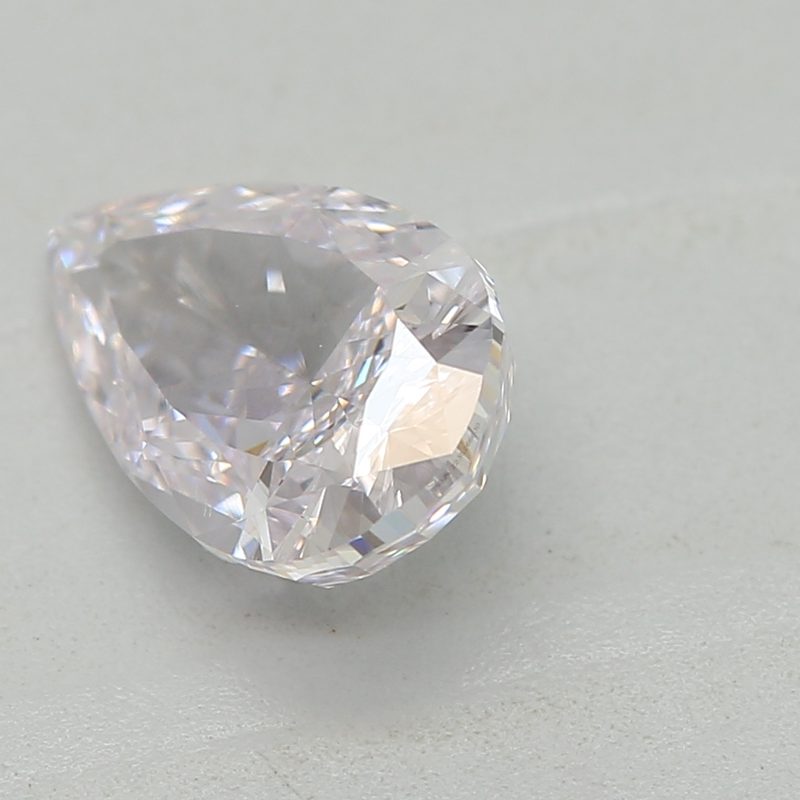 0.81 carat light pink pear diamond certified by GIA