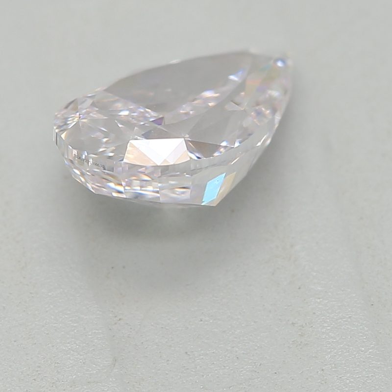 0.81 carat light pink pear diamond certified by GIA