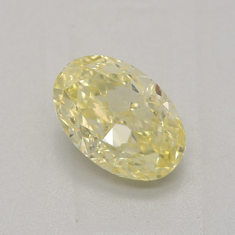 1 carat fancy yellow oval diamond certified by GIA