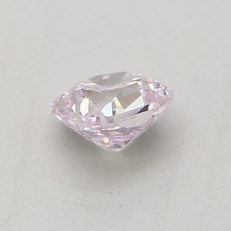 0.26 carat light pink square radiant diamond certified by GIA