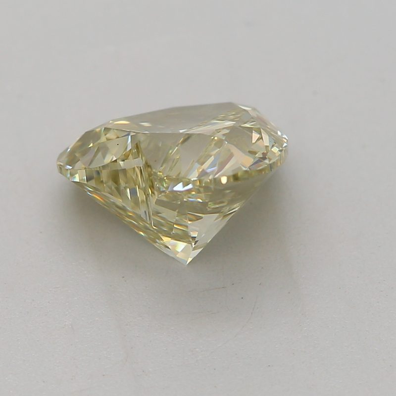 1.03 carat fancy brownish greenish yellow heart diamond certified by GIA
