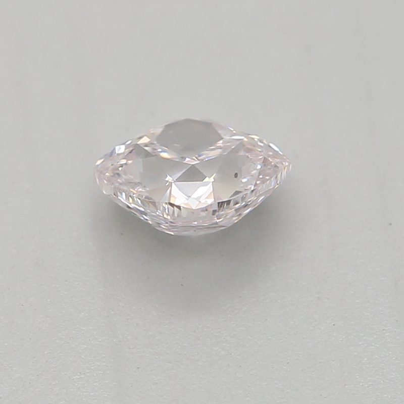 0.27 carat very light pink cushion diamond certified by GIA