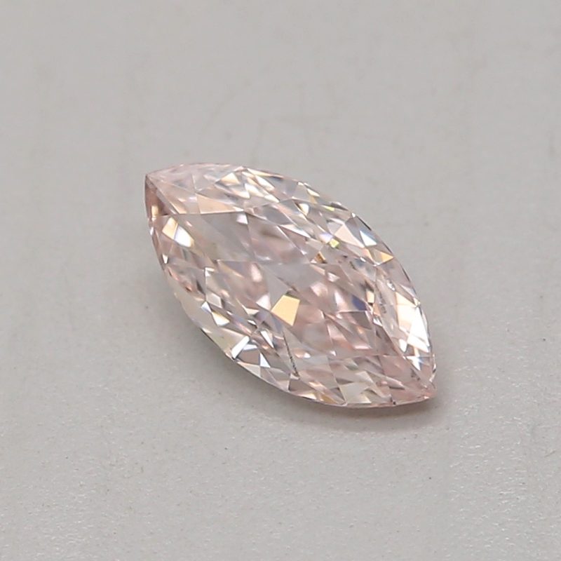 0.17 carat light pink marquise diamond certified by GIA