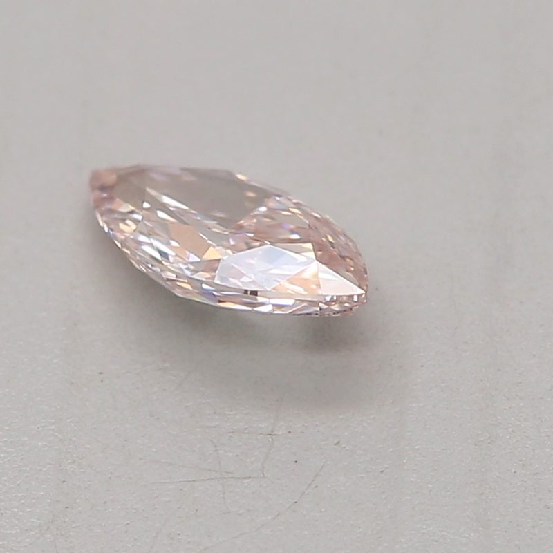 0.17 carat light pink marquise diamond certified by GIA
