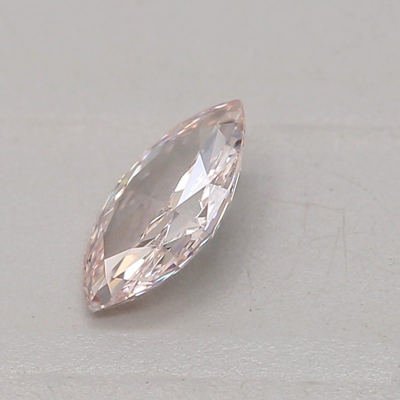 0.17 carat light pink marquise diamond certified by GIA
