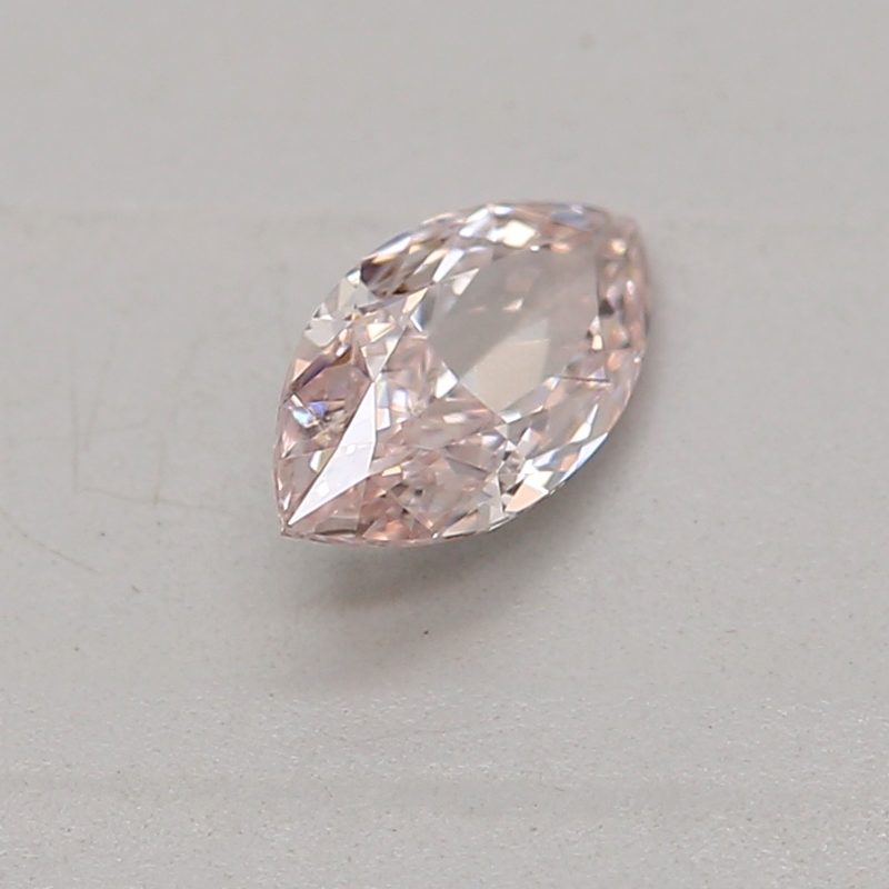 0.17 carat light pink marquise diamond certified by GIA