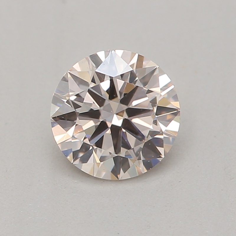 0.4 carat light pink round diamond certified by GIA