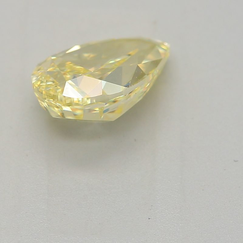 1.04 carat fancy intense yellow pear diamond certified by GIA