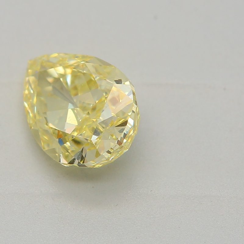 1.04 carat fancy intense yellow pear diamond certified by GIA