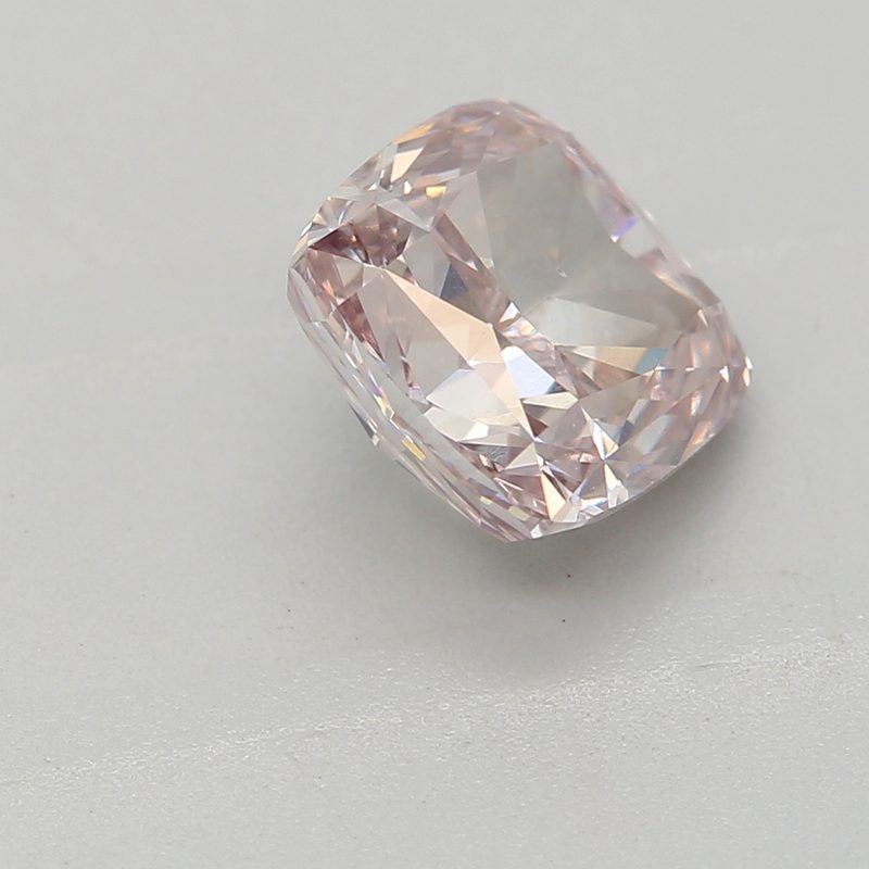 1.02 carat fancy brownish pink cushion diamond certified by GIA