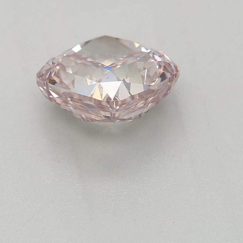1.02 carat fancy brownish pink cushion diamond certified by GIA