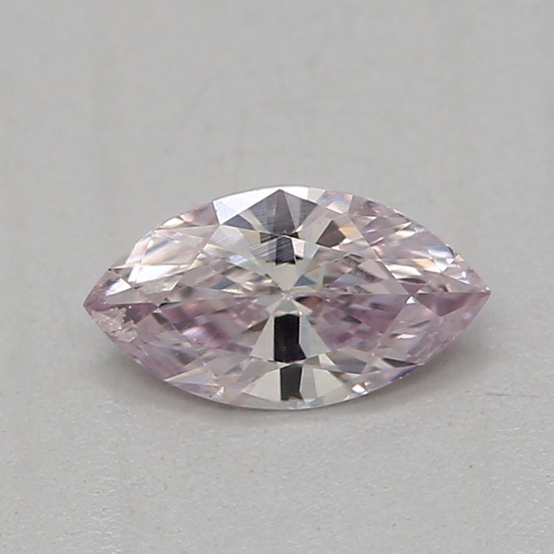 0.19 carat very light pink marquise diamond certified by GIA