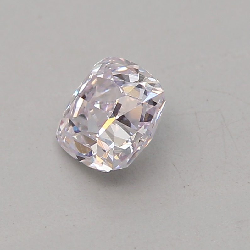 0.24 carat very light pink cushion diamond certified by GIA