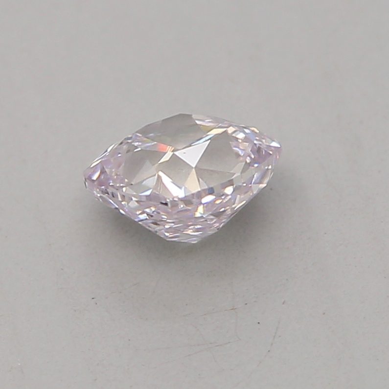 0.24 carat very light pink cushion diamond certified by GIA