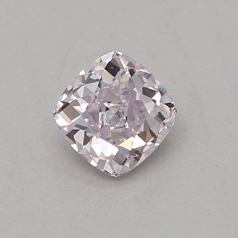 0.24 carat very light pink cushion diamond certified by GIA