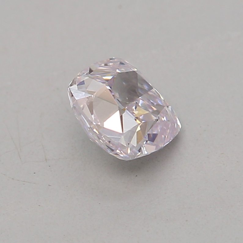 0.24 carat very light pink cushion diamond certified by GIA