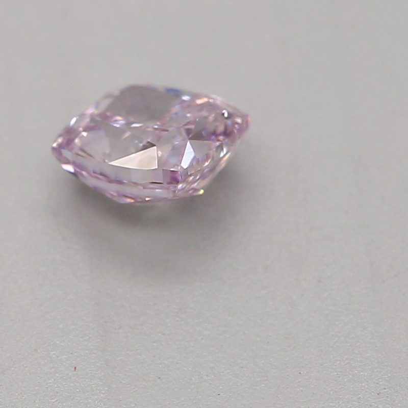 0.32 carat fancy pink-purple cushion diamond certified by GIA