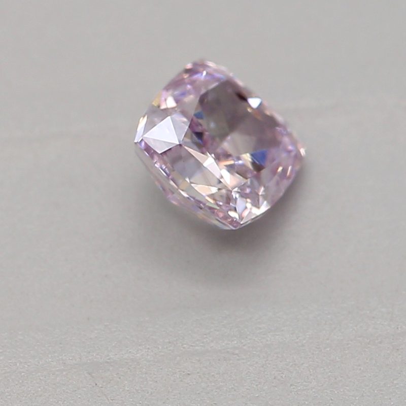 0.32 carat fancy pink-purple cushion diamond certified by GIA