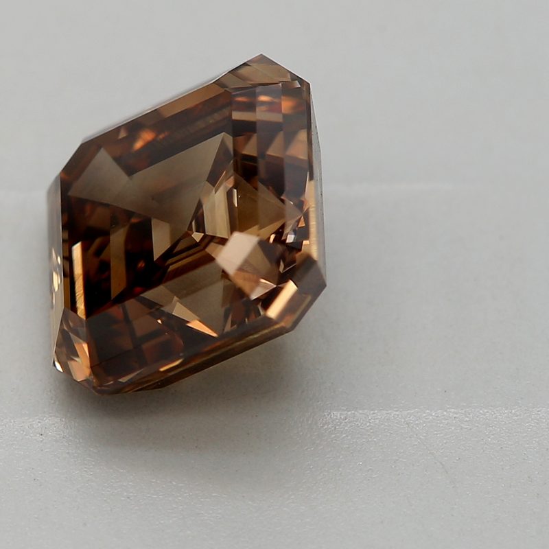 2.21 carat fancy deep brown asscher diamond certified by DBIOD