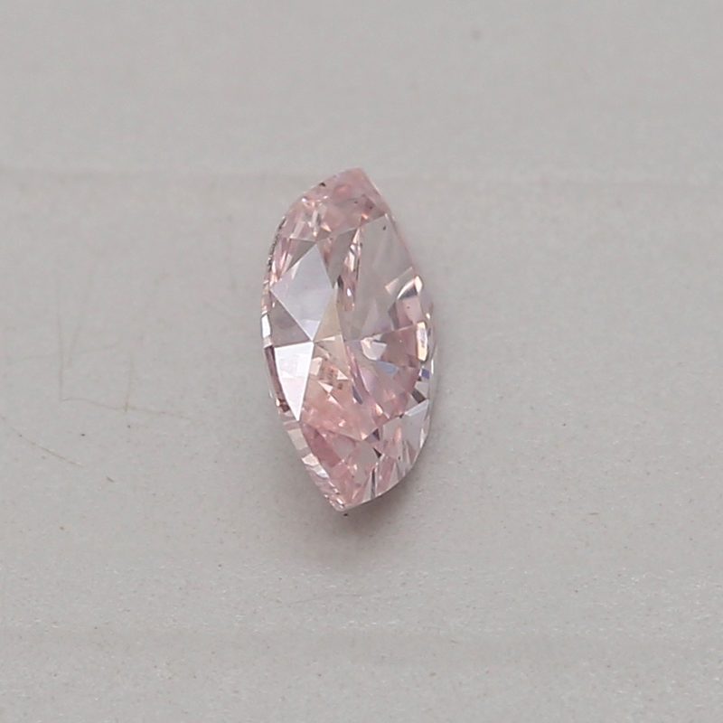 0.13 carat fancy pink marquise diamond certified by GIA