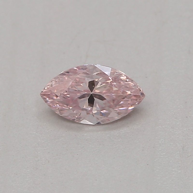 0.13 carat fancy pink marquise diamond certified by GIA