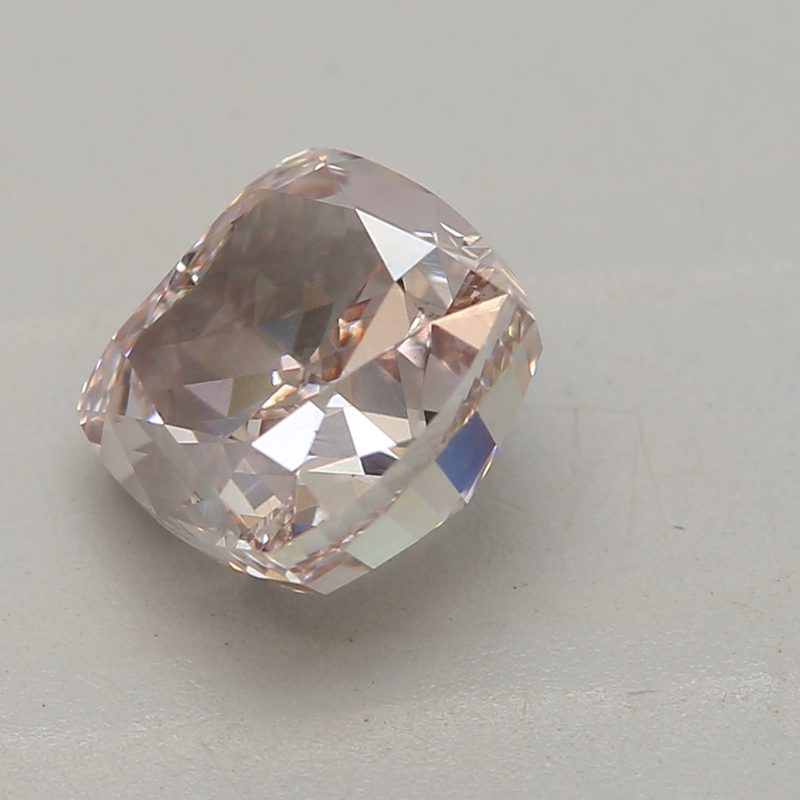 1.01 carat fancy brown-pink cushion diamond certified by GIA