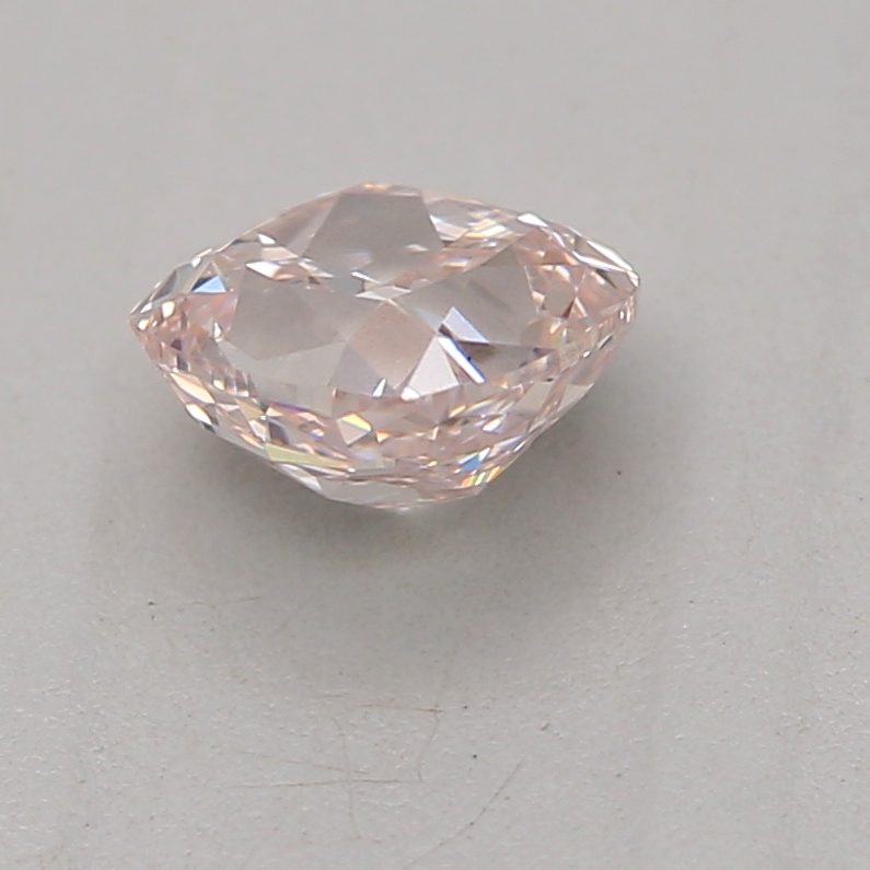 0.35 carat light pink cushion diamond certified by GIA