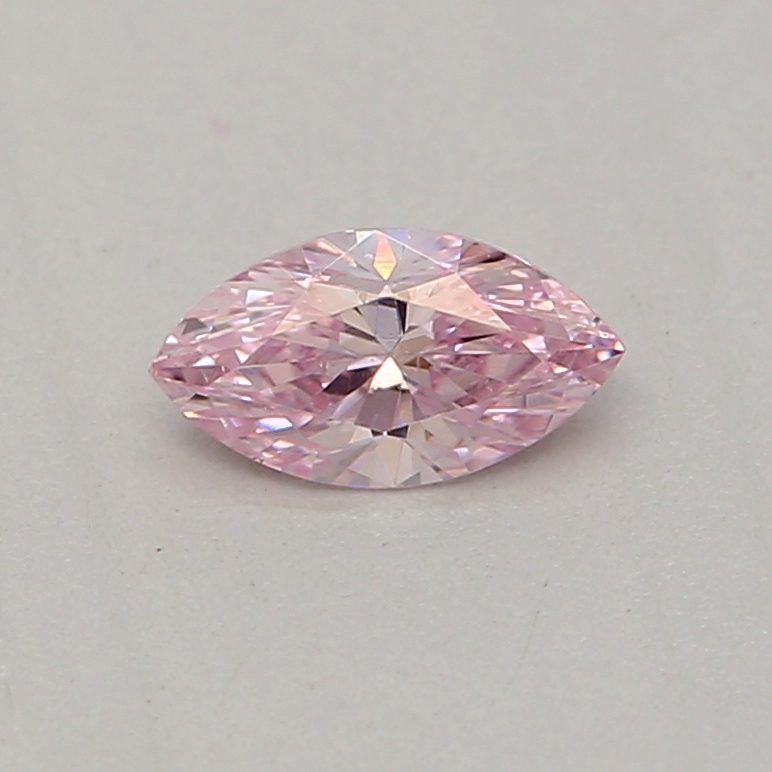 0.12 carat fancy purplish pink marquise diamond certified by GIA